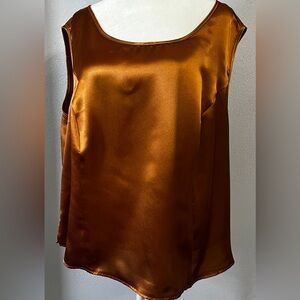 Danny & Nicole Women’s Shimmering Bronze Sleeveless Top Size 22W